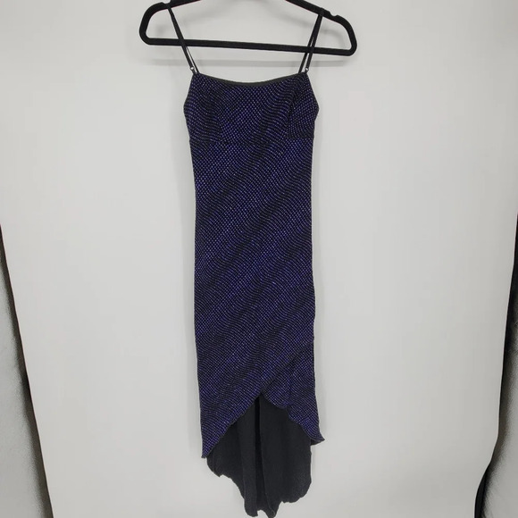City triangle vintage 90s blue sparkly high low dress size Medium - Picture 1 of 9